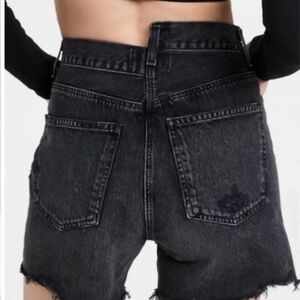 Agolde criss cross waist jean shorts